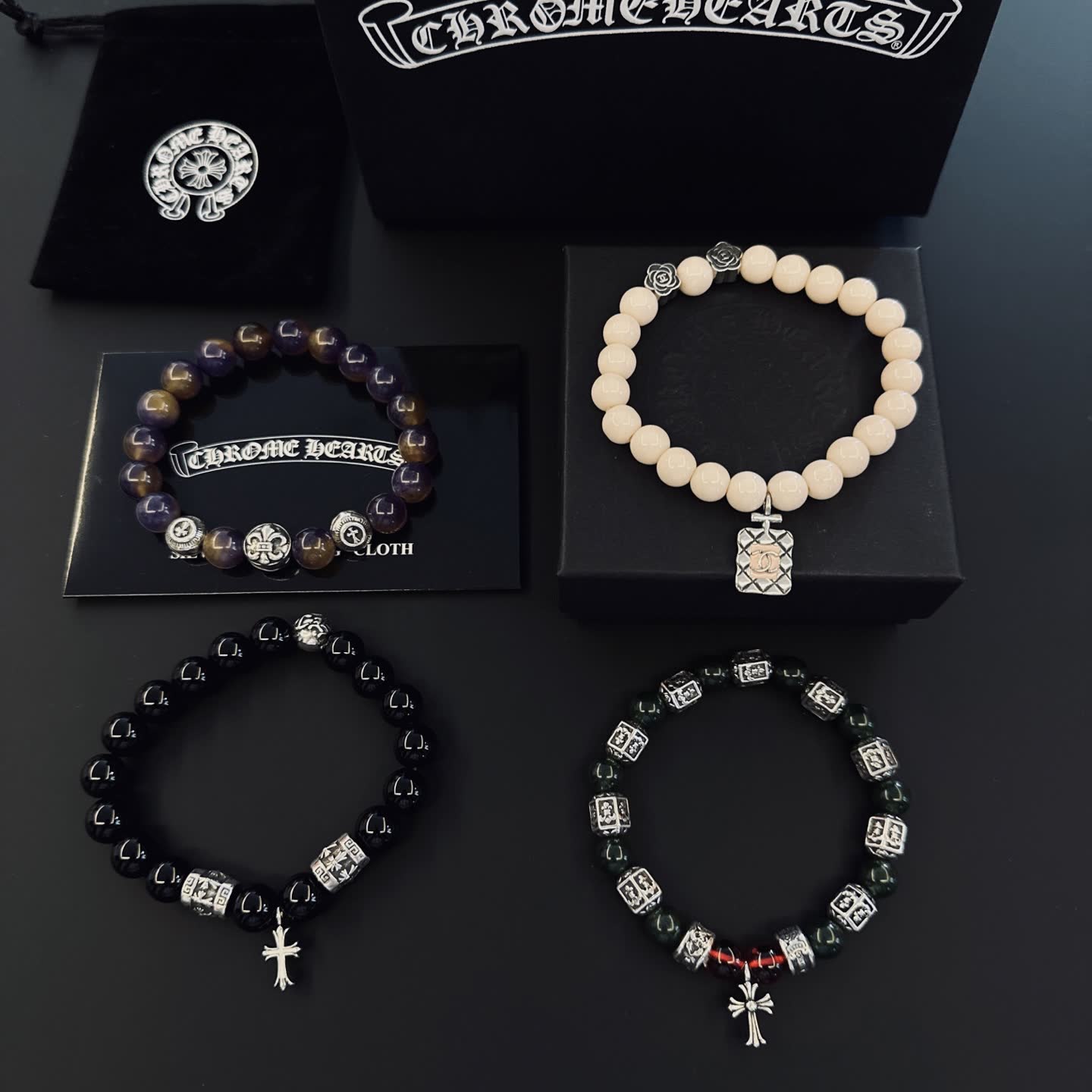 Chrome Hearts Beaded Bracelets Set Chrome Hearts Beaded Bracelets Set
